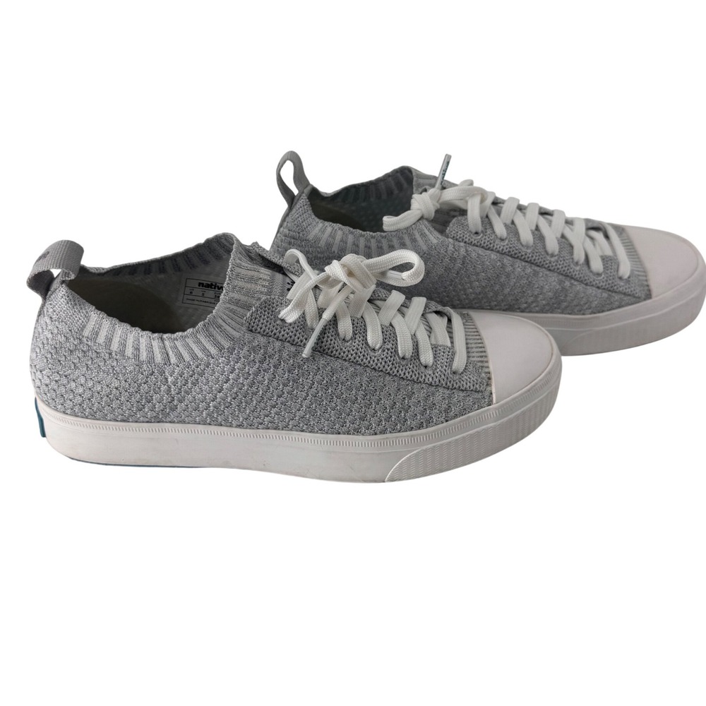 Native Shoes Mercury Liteknit Grey Low Top Sneakers Mens 6 Womens 8  Unisex